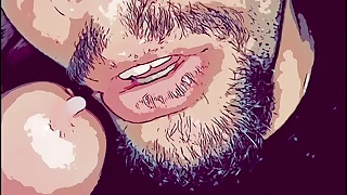 Anima&ccedil;&atilde;o gay&colon;  fodendo a boca do passivo putinha com seu pau grande e grosso