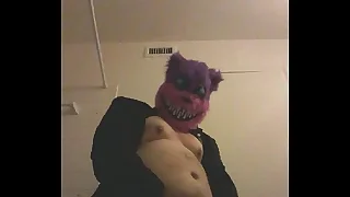 Cat cadger in a fancy reconcile jerking drenching good