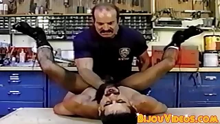Hung retro ass banging cop drills a horny bottom butt gunsel